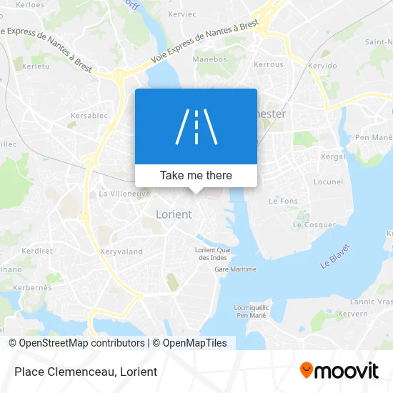 Place Clemenceau map