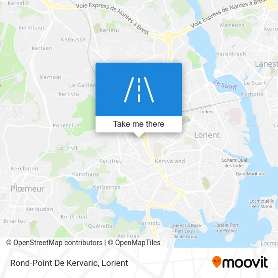 Mapa Rond-Point De Kervaric