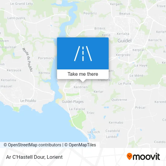 Ar C'Hastell Dour map