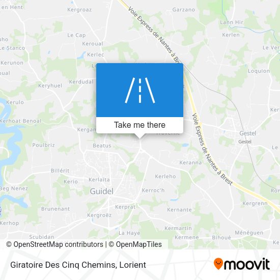 Giratoire Des Cinq Chemins map
