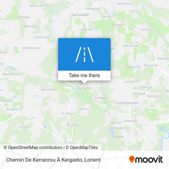 Chemin De Kerranrou À Kergadio map