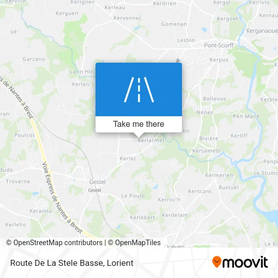 Route De La Stele Basse map