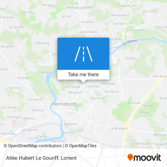 Allée Hubert Le Gouriff map