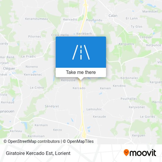 Giratoire Kercado Est map