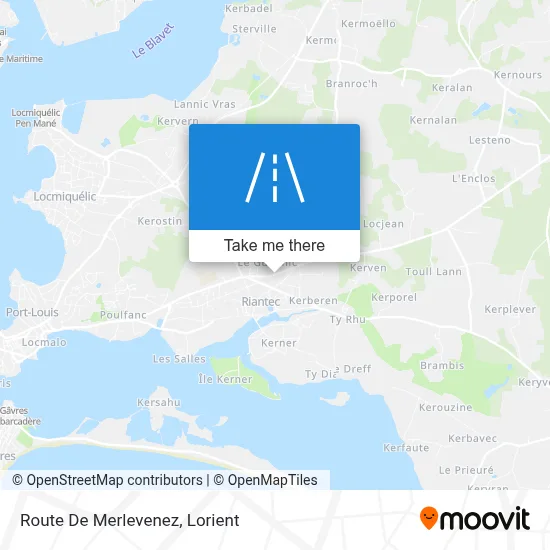 Route De Merlevenez map