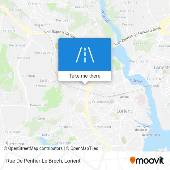 Rue De Penher Le Brech map