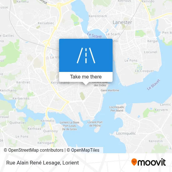 Rue Alain René Lesage map