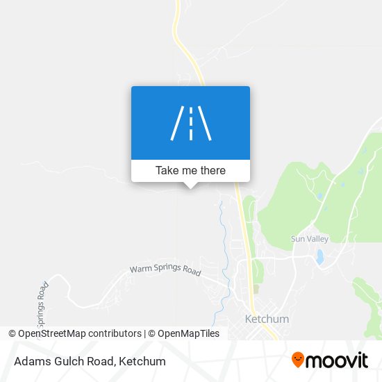 Adams Gulch Road map