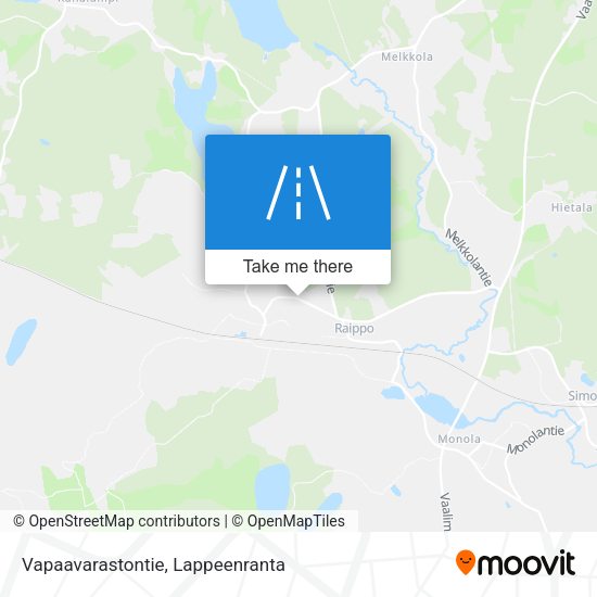 Vapaavarastontie map