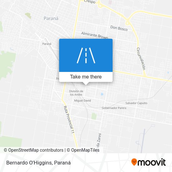 Bernardo O'Higgins map