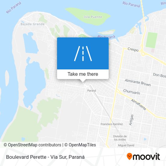 Mapa de Boulevard Perette - Vía Sur