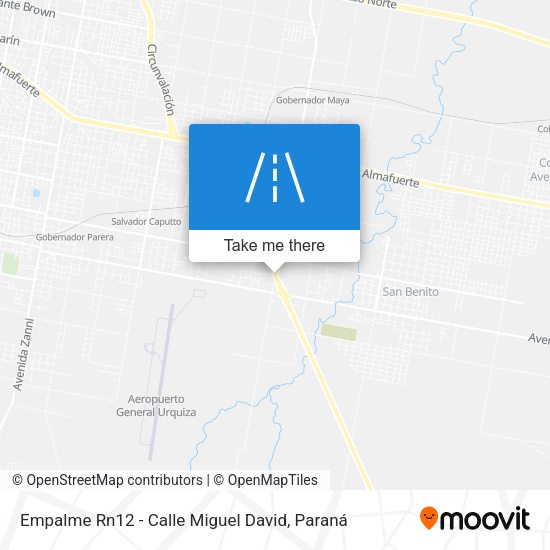 Empalme Rn12 - Calle Miguel David map
