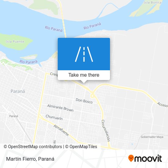 Mapa de Martín Fierro