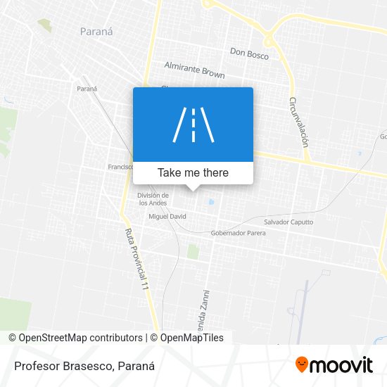 Profesor Brasesco map
