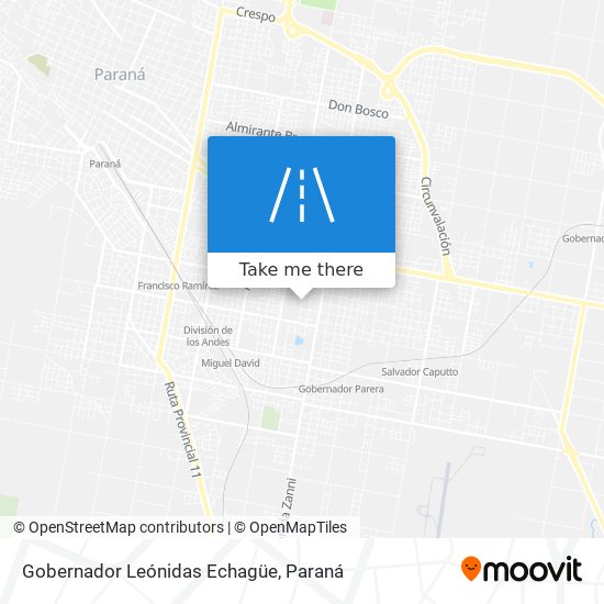 Gobernador Leónidas Echagüe map