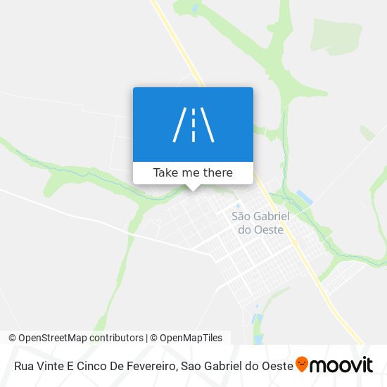 Mapa Rua Vinte E Cinco De Fevereiro