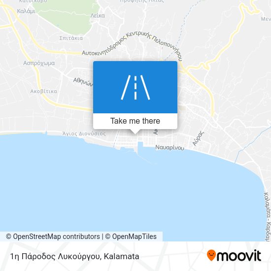 1η Πάροδος Λυκούργου map