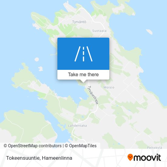 Tokeensuuntie map