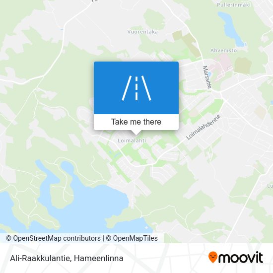 Ali-Raakkulantie map