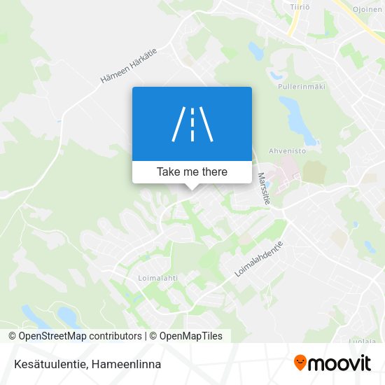 Kesätuulentie map