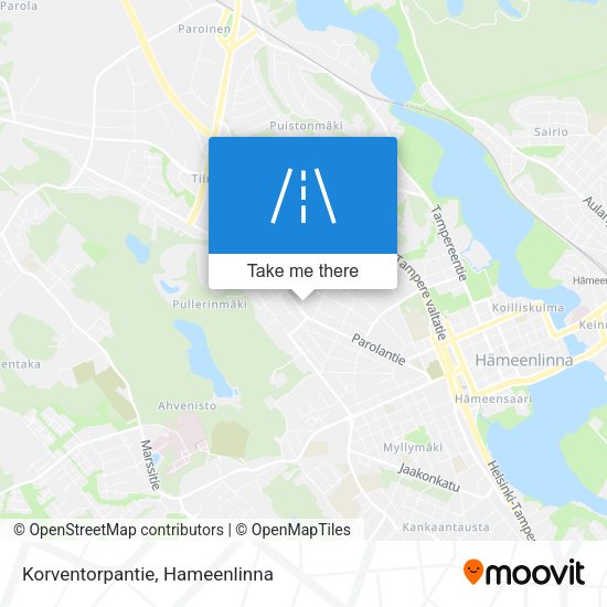 Korventorpantie map