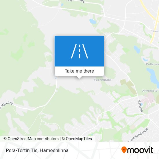 Perä-Tertin Tie map