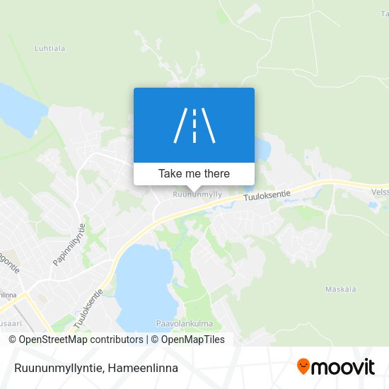 Ruununmyllyntie map