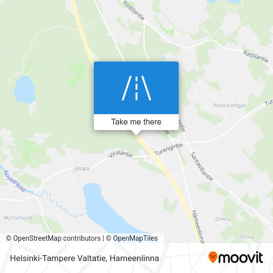 Helsinki-Tampere Valtatie map