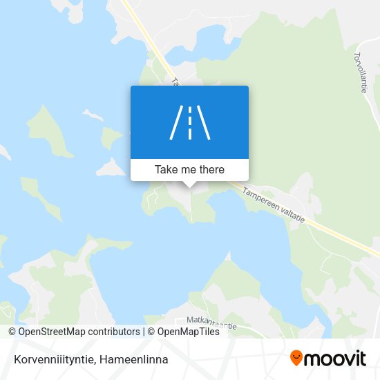 Korvenniiityntie map