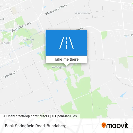 Mapa Back Springfield Road