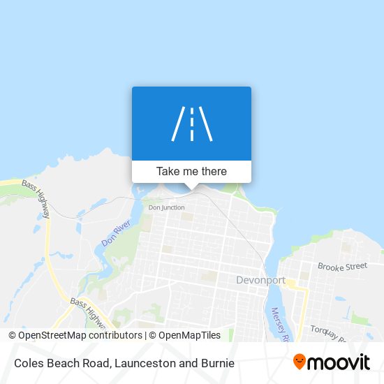Coles Beach Road map