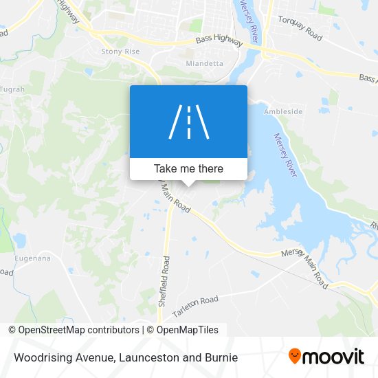 Woodrising Avenue map