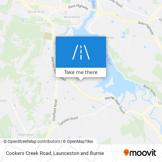 Cockers Creek Road map