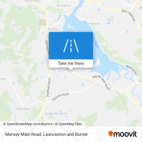 Mersey Main Road map