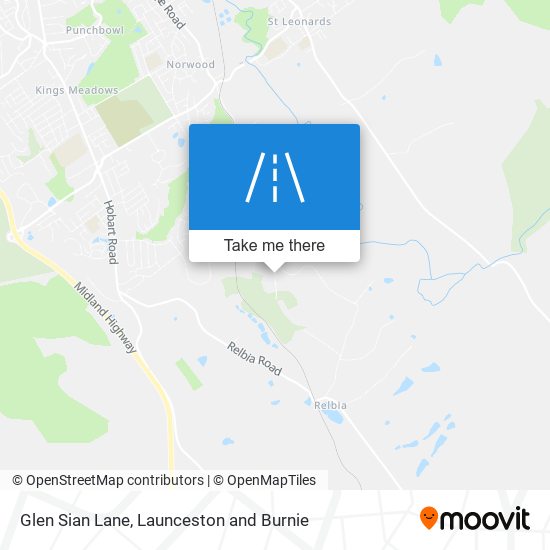 Glen Sian Lane map