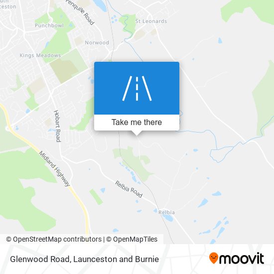 Glenwood Road map