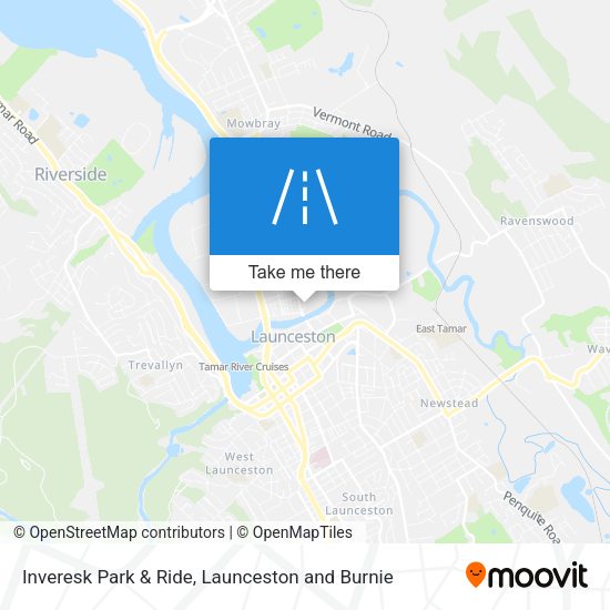 Inveresk Park & Ride map