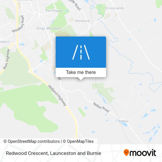 Redwood Crescent map
