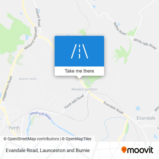 Evandale Road map