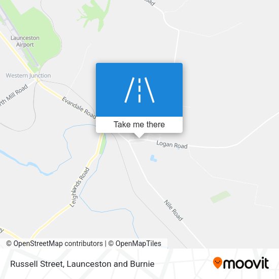 Russell Street map