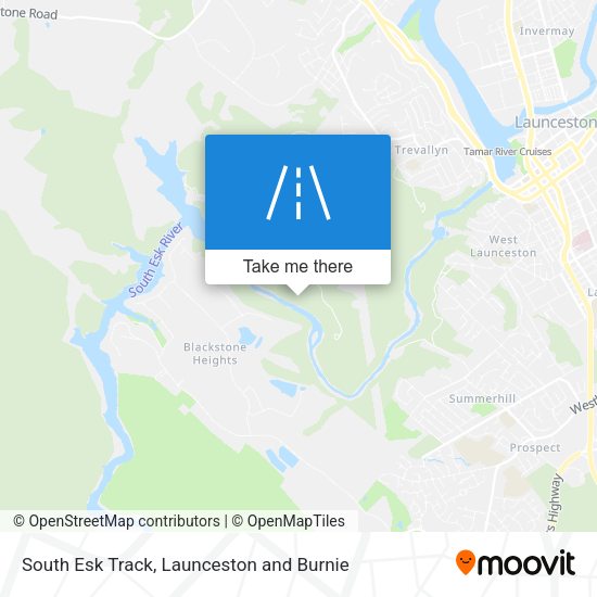 South Esk Track map