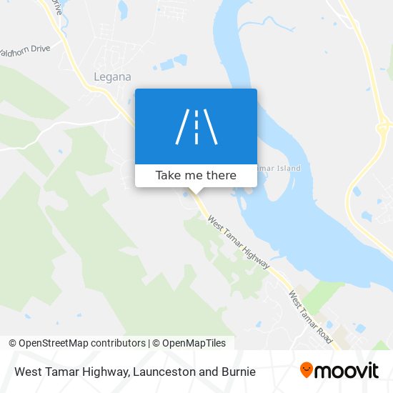 West Tamar Highway map