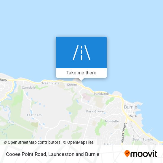 Cooee Point Road map