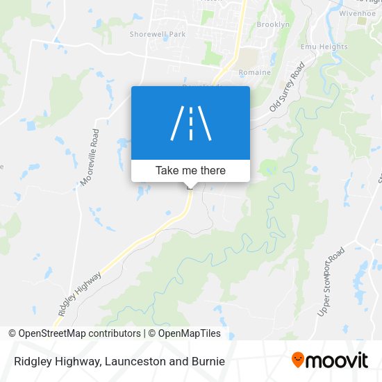 Ridgley Highway map