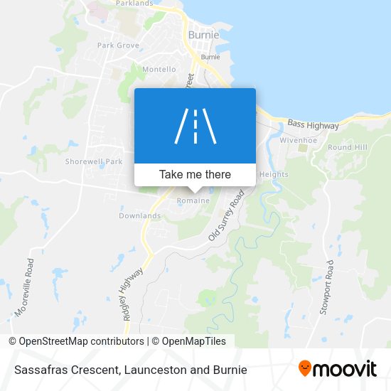 Sassafras Crescent map