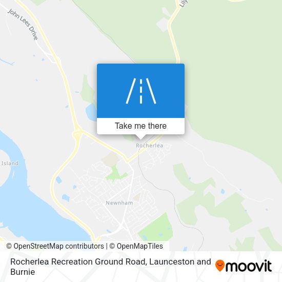 Rocherlea Recreation Ground Road map