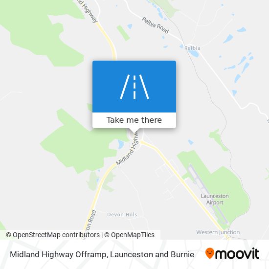 Midland Highway Offramp map