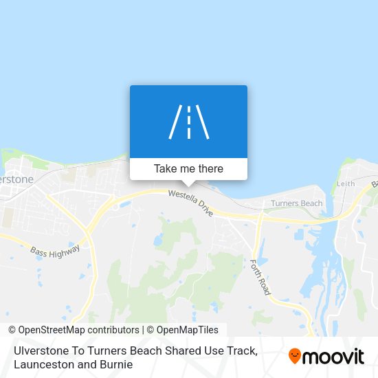 Ulverstone To Turners Beach Shared Use Track map