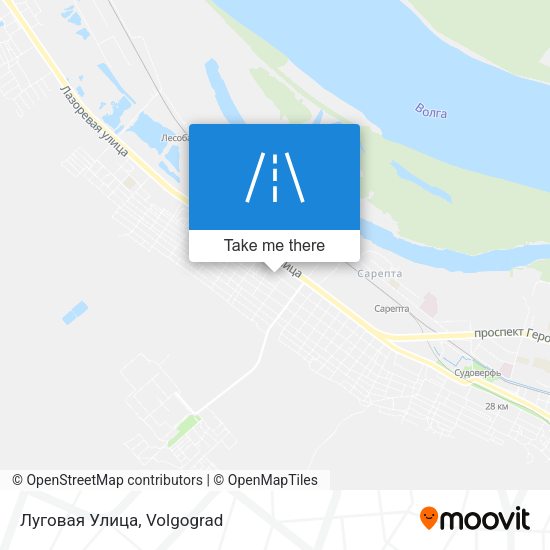 Луговая Улица map