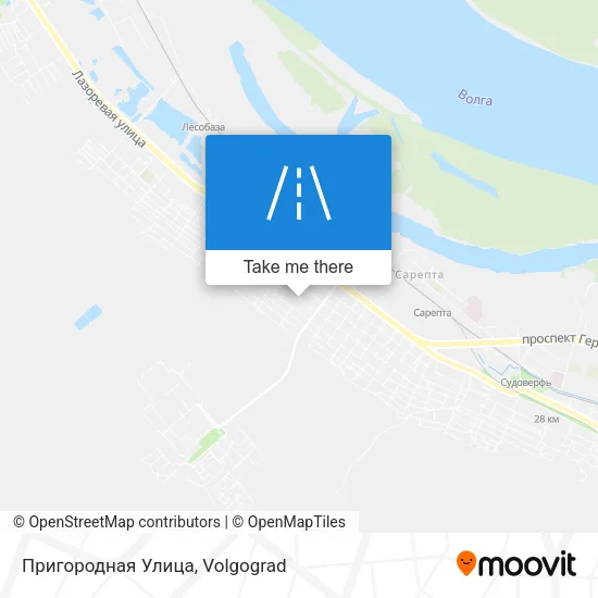 Пригородная Улица map
